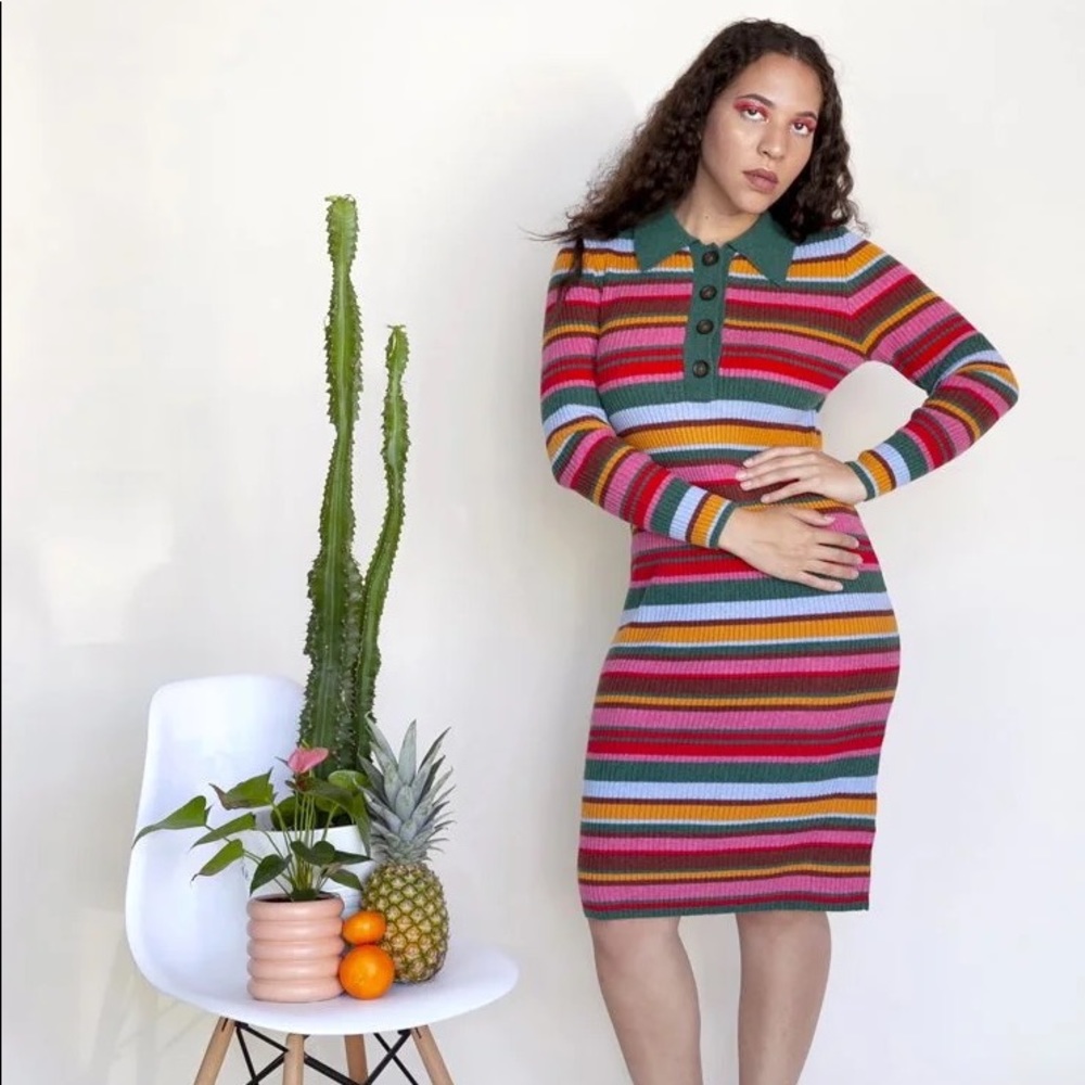 Rachel Antonoff Striped Sweater Dress